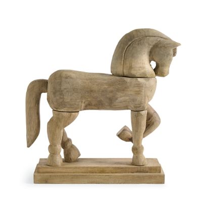 Cloverstride Wooden Horse Sculpture | Grandin Road