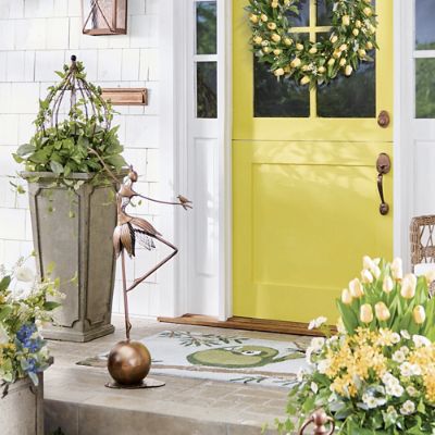 Bernadette Bird Hooked Door Mat | Grandin Road
