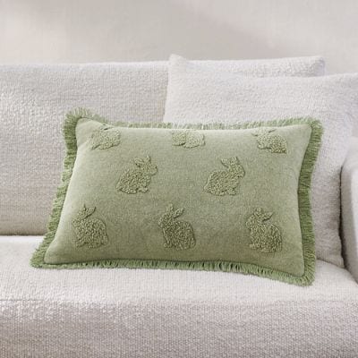 Bunny Embroidered Pillow | Grandin Road