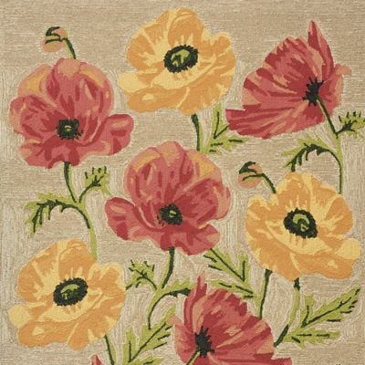 Poppies Hand Tufted Outdoor Rug | Grandin Road