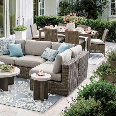Portland Woven Outdoor Dining Chair, Set of Two | Grandin Road