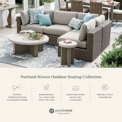 Portland Woven Outdoor Sectional Collection | Grandin Road