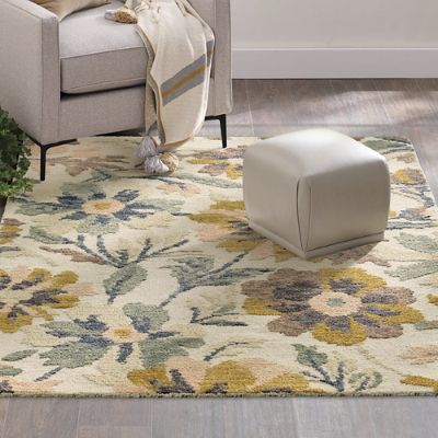 Emmie Floral Hand Tufted Wool Rug | Grandin Road