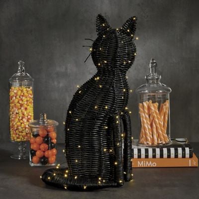 DMS Black Cat 5‘3 Woven Black Cat with Lights | Grandin Road