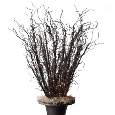 Set of Two 5' Prelit Halloween Spooky Twigs Grandin Road