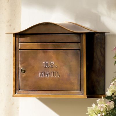 Wallmount Copper Mailbox Grandin Road