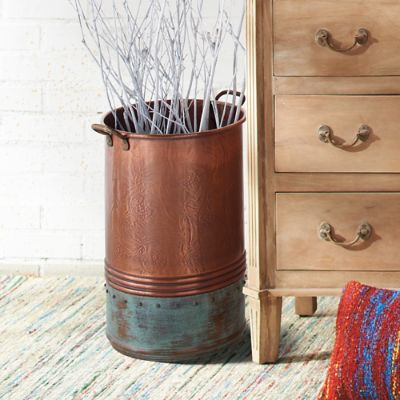 Copper Riveted Bucket Grandin Road