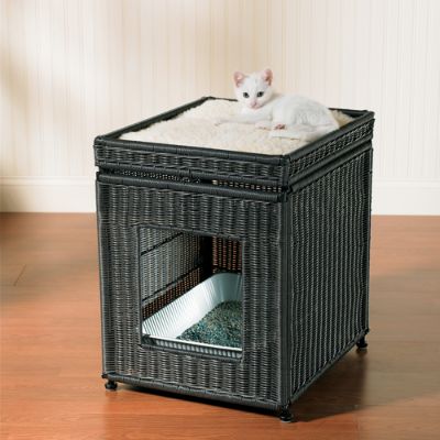 Wicker litter box cover sales