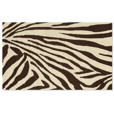 Brown and Cream Zebra Rug Grandin Road