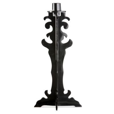 Midnight Black Single Halloween Candle Holder Grandin Road