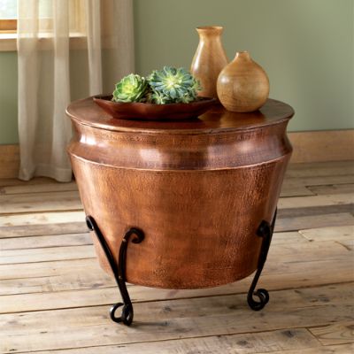 Noble Copper Drum Table Grandin Road