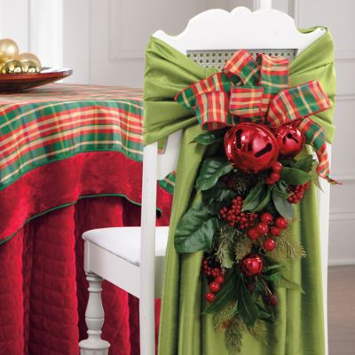 Set of Four Canterbury Chair Swags Grandin Road