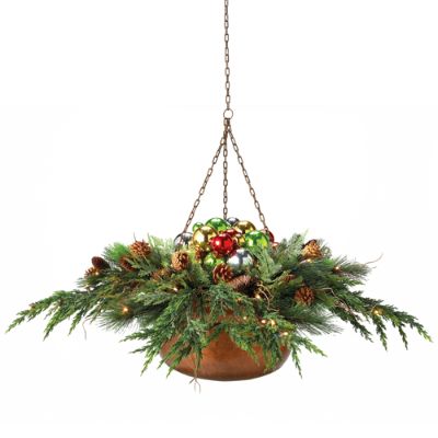 Martha Stewart Batteryoperated Christmas Ornament Hanging Basket