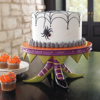 Patience Brewster Witch s Shoe Halloween Cake Plate