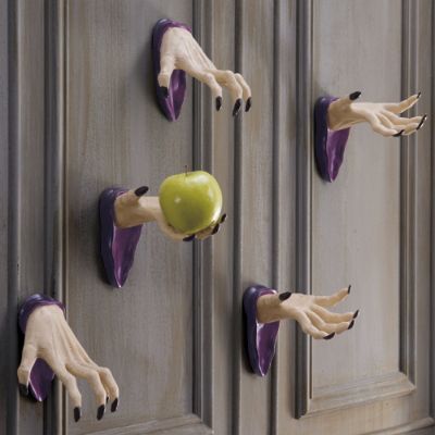 Set of Two Wallmount Halloween Spooky Hands Grandin Road