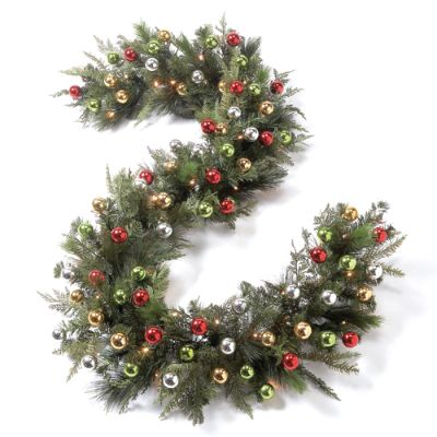 Martha Stewart Battery-operated Christmas Ornament Garland | Grandin Road