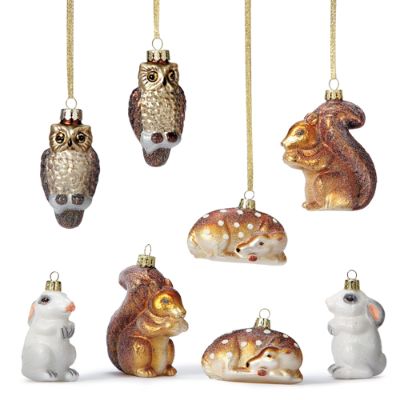 Martha Stewart 8-piece Holiday Forest Ornament Collection | Grandin Road