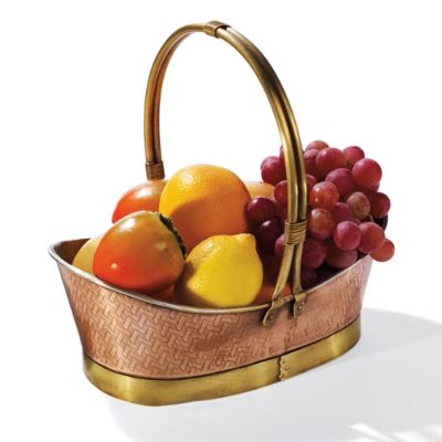 Copper Fruit Basket Grandin Road
