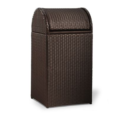 Logan Outdoor Wicker Trash Can Grandin Road