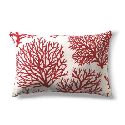 Outdoor Coral Red Lumbar Pillow
