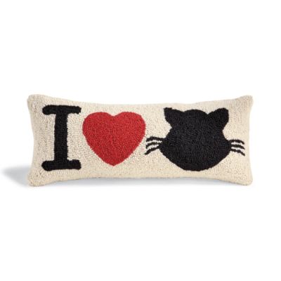 hooked cat pillow