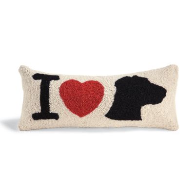 hooked dog pillow