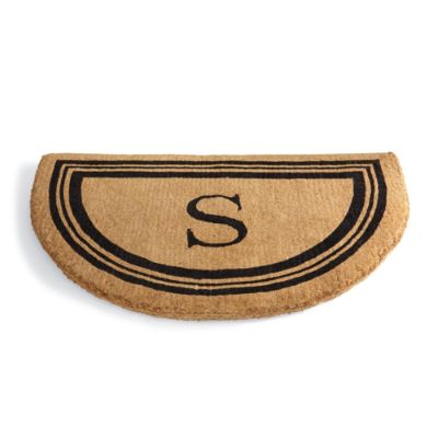 Monogrammed Coco Border Half Round Doormat Grandin Road