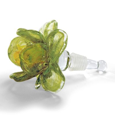 Glass Flower Bottle Stopper Grandin Road