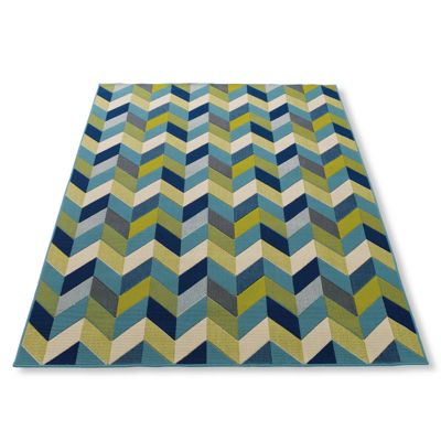 Cayman Outdoor Chevron Rug Grandin Road