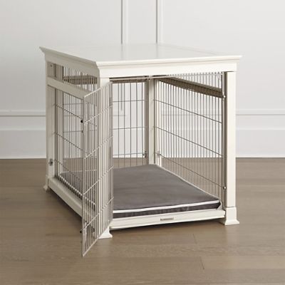 White shop dog cages