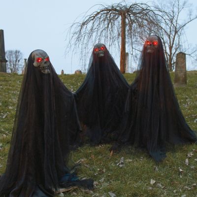 Lighted Staked Reapers, Set of Three | Grandin Road