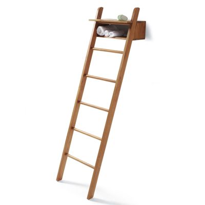 Teak Towel Rack with Shelf Grandin Road