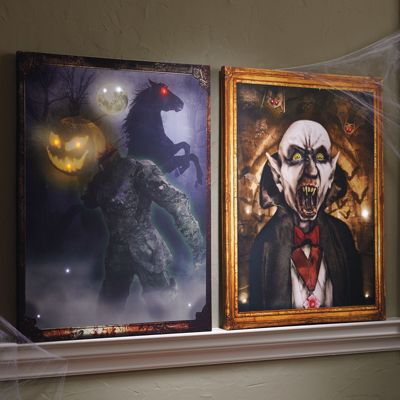 Light Up Halloween Canvas Grandin Road