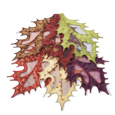 Set of 12 Beaded Leaves | Grandin Road