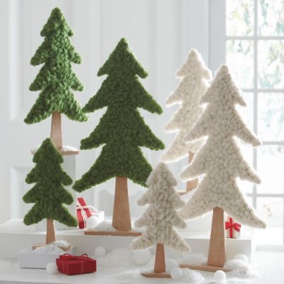 Set of Three Wool Trees | Grandin Road