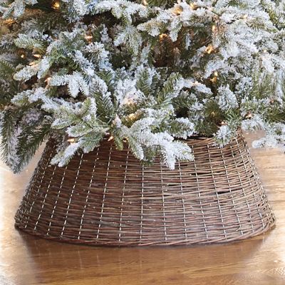 Image of Rustic Willow Christmas Tree Collar