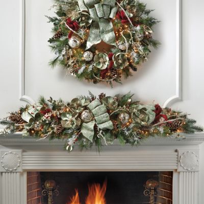 Pre lit mantle swag sales
