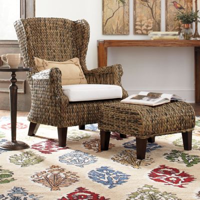 Seagrass wingback armchair discount