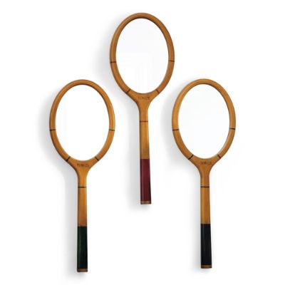 Set of Three Wilkins Tennis Racquet Mirrors Grandin Road