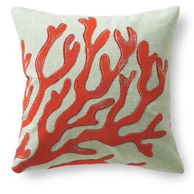 Coral Outdoor Throw Pillow Grandin Road