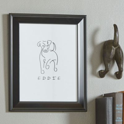 Personalized Dog Line Drawing Artwork | Grandin Road
