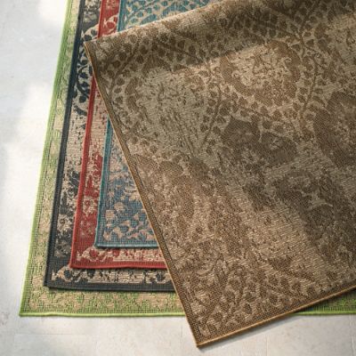 Damask Cafe Outdoor Rug Grandin Road