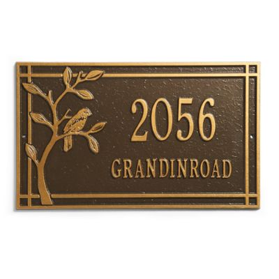 Bird on a Branch Address Plaque | Grandin Road