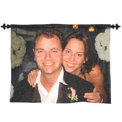 Personalized Wedding Photo Tapestry Grandin Road