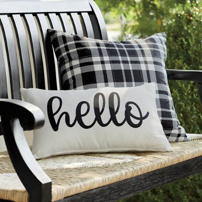 Hello Outdoor Pillow | Grandin Road