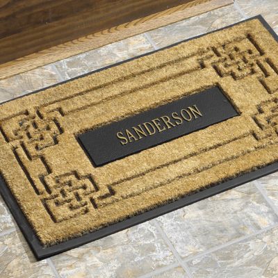 Personalized Coir Knot Door Mat Grandin Road