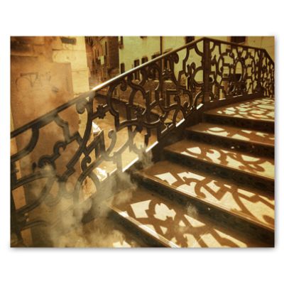 Rustic Staircase Framed Outdoor Canvas Print Grandin Road