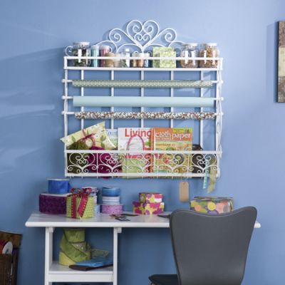 Decorative Wallmount Craft Storage Rack Grandin Road