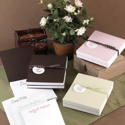Set of Two Colored Folders with Personalized Notepads Grandin Road