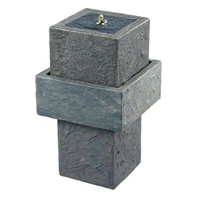 Cubic Outdoor Solar Floor Fountain Grandin Road